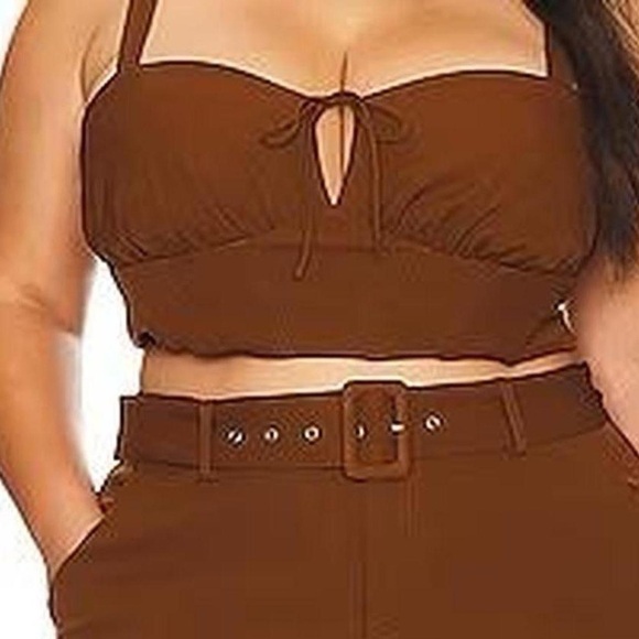REVOLVE Brown Satin Bandeau - Picture 4 of 4